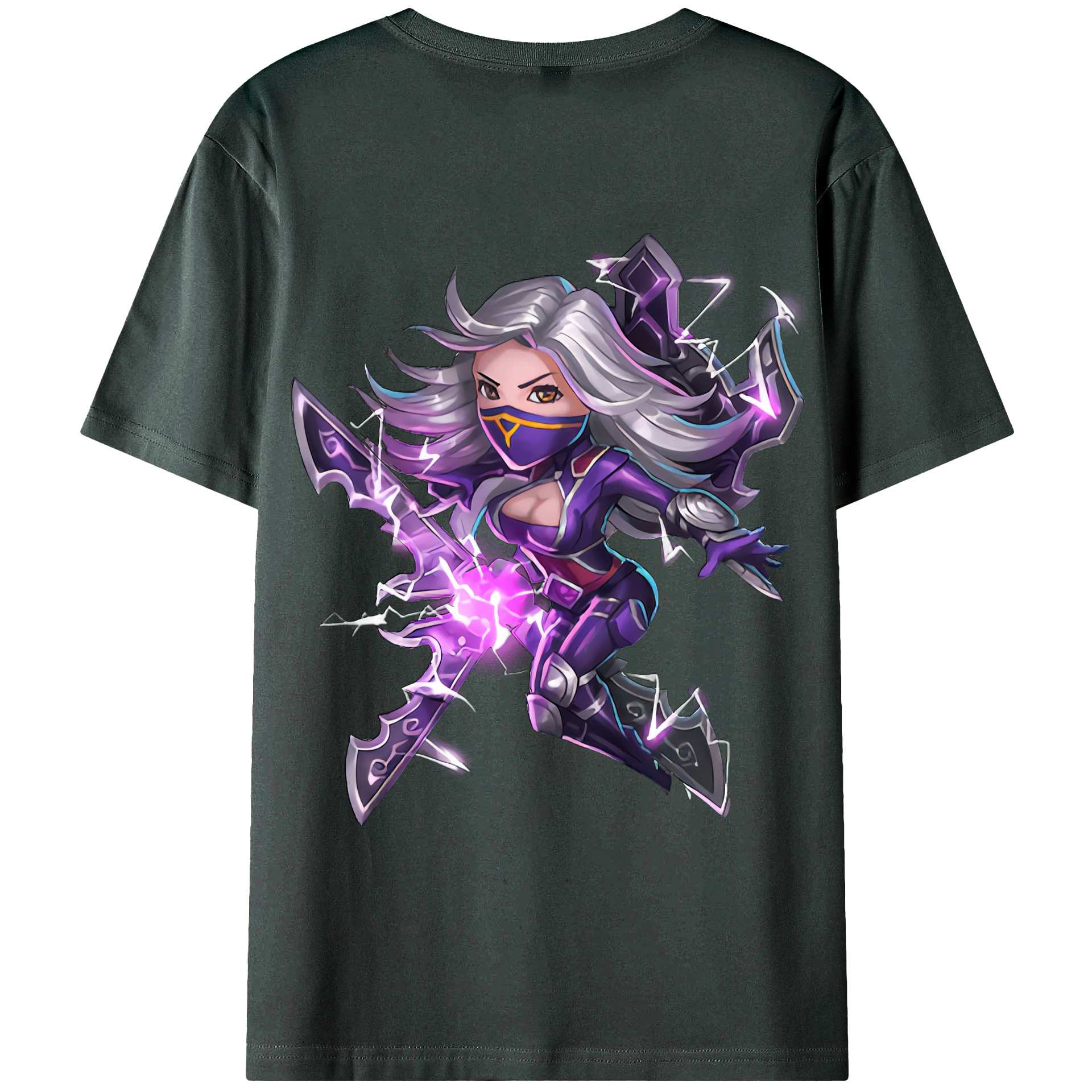 （画像用） リーグ・オブ・レジェンド League of Legends LOL 綿100％ メンズ半袖Tシャツ（バックプリント） 通気性